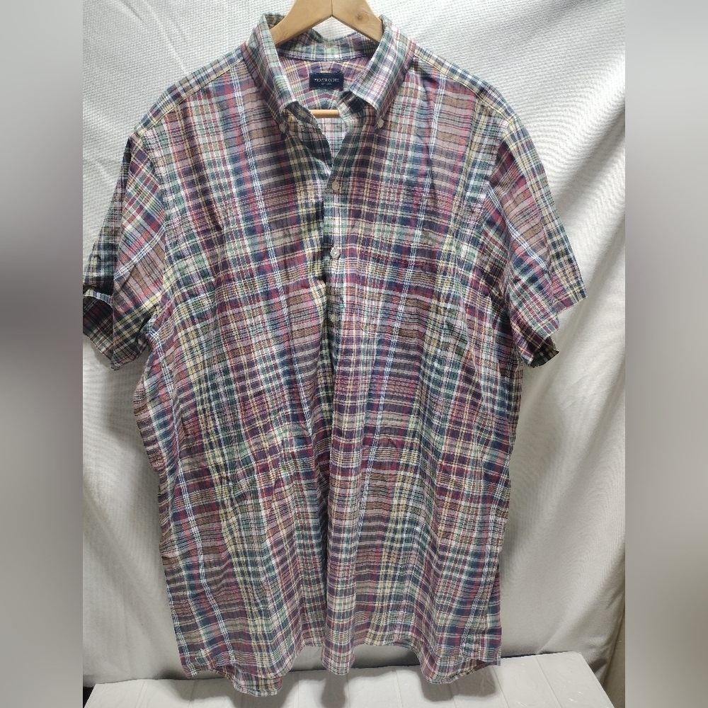 Proper Cloth Flannel Shirt Mens Medium Plaid Button Down Shirt Button Down 2XL